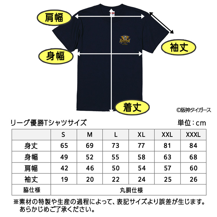 阪神 優勝グッズ 2025 リーグ優勝 Tシャツ 我々がリーグチャンピオンですの説明3