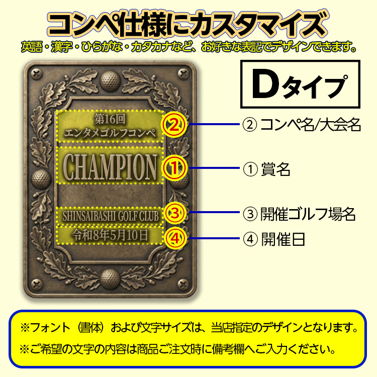 ゴルフコンペ 表彰マグカップ Dタイプの説明2