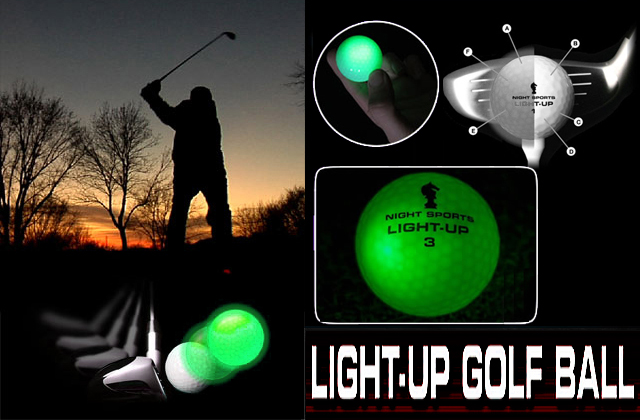 光るゴルフボール ライトアップゴルフボール グリーンの通販