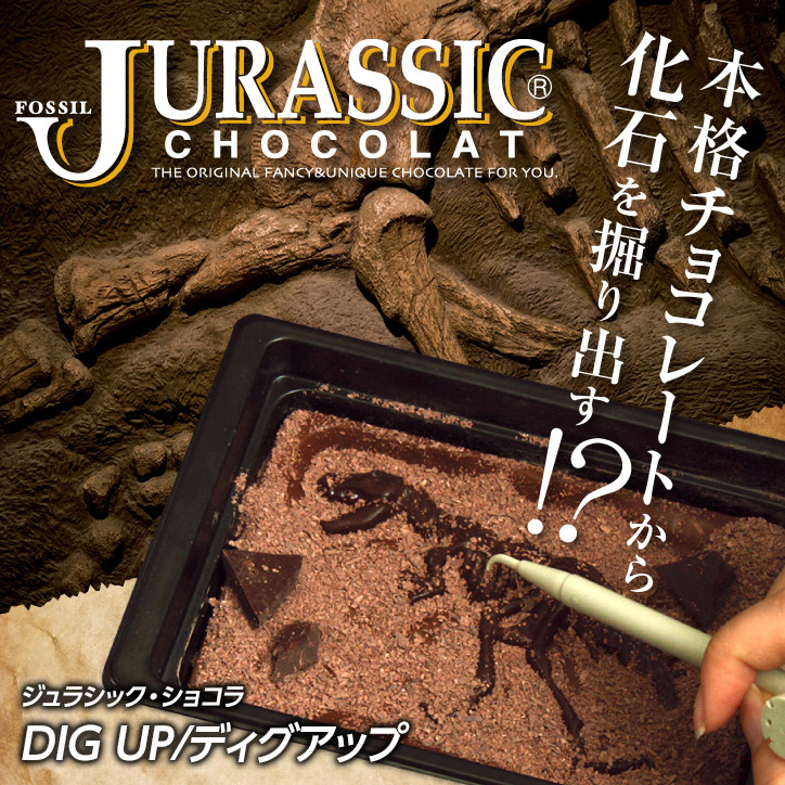 恐竜の化石を発掘するチョコレート ジュラシックショコラ ディグアップの説明1