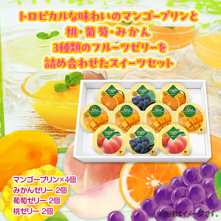 マンゴープリン&フルーツゼリーギフト 10個セット 金沢兼六製菓の説明2