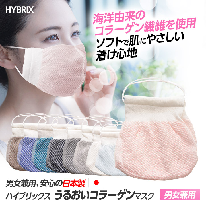ハイブリックス うるおいコラーゲンマスク 日本製の説明1