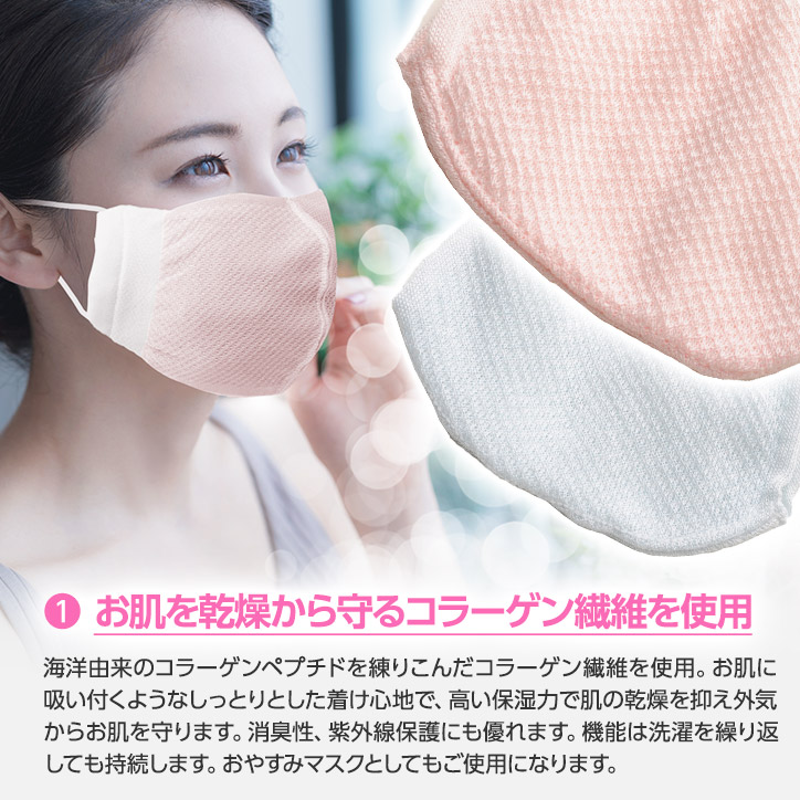 ハイブリックス うるおいコラーゲンマスク 日本製の説明2