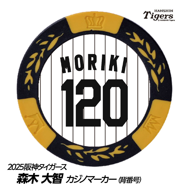 阪神タイガース #120 森木大智 ゴルフマーカー（背番号デザイン）の説明1