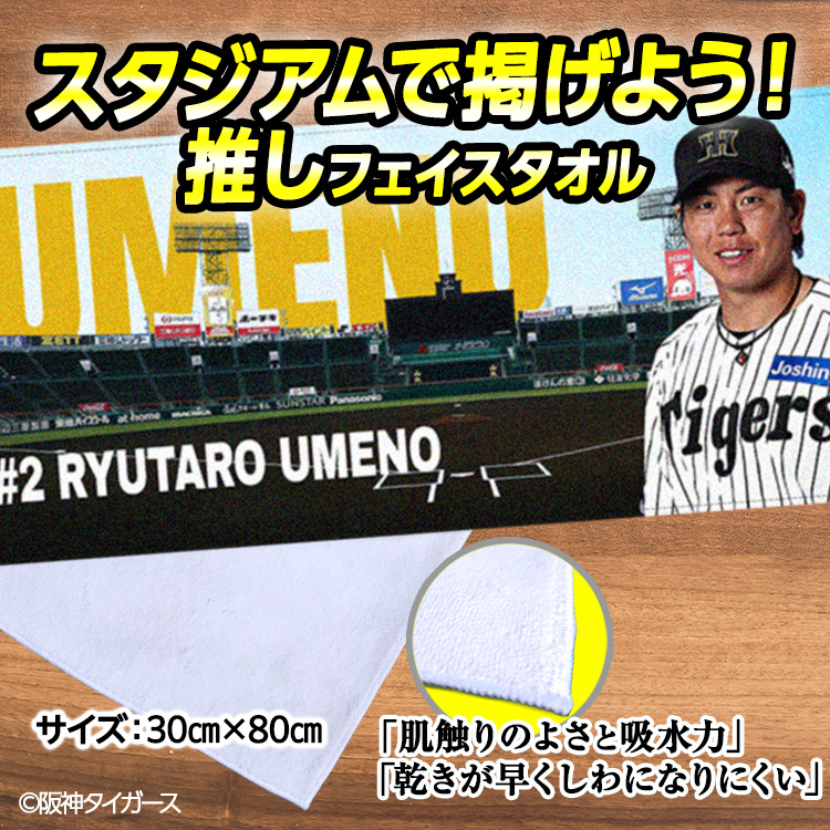 阪神タイガース 梅野隆太郎 フェイスタオル 甲子園デザイン #2の説明2