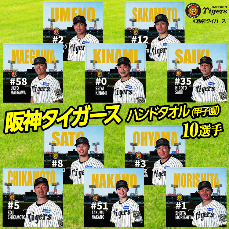 阪神タイガース 梅野隆太郎 ハンドタオル 甲子園デザイン #2の説明4