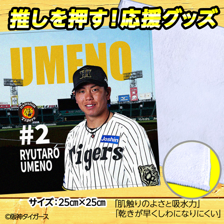 阪神タイガース 梅野隆太郎 ハンドタオル 甲子園デザイン #2の説明2