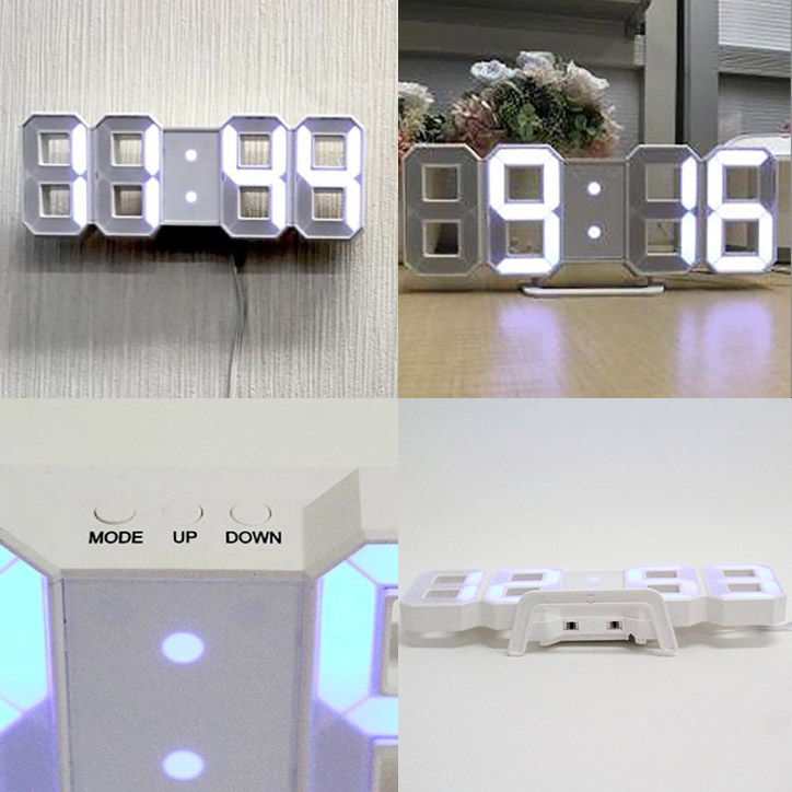 暗闇に数字が浮かび上がる  デジタルLED時計 Tri-clock（トリクロック）の説明7