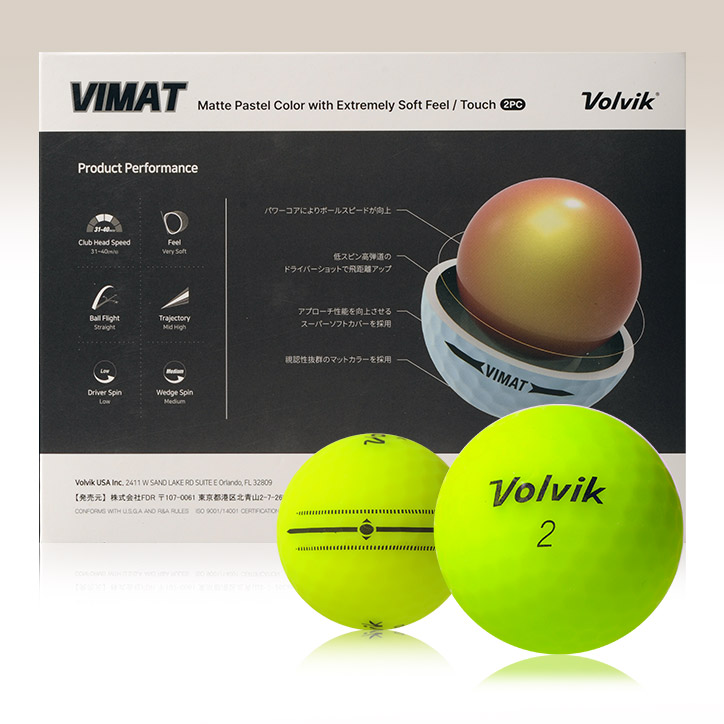ボルビック ゴルフボール 4色セット VOLVIK VIMAT 1ダースの説明2