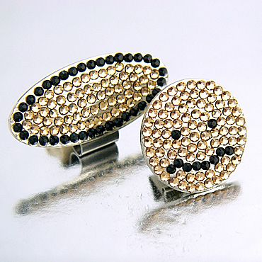 SPIRALE(シュピラール) スワロフスキー ゴルフマーカー(スマイル・ゴールド)2