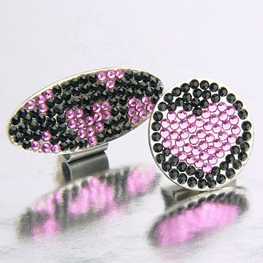 SPIRALE(シュピラール) スワロフスキー ゴルフマーカー(ハート・ブラック)2