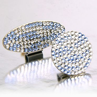 SPIRALE(シュピラール) スワロフスキー ゴルフマーカー(ゼブラ・ブルー)2