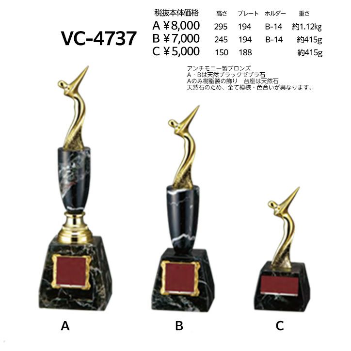 ゴルフコンペ 優勝ブロンズ VC-4737B5