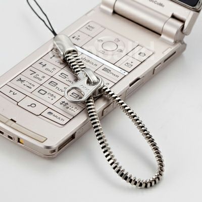 YKKジッパーストラップ 携帯ストラップ（大） シルバーカラー AM-302/BK AM-302/WH2