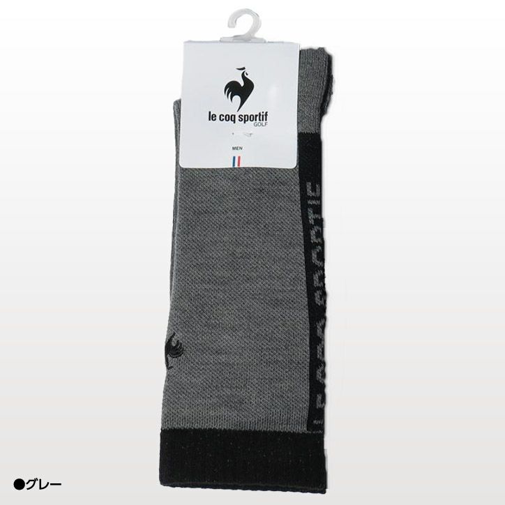 ルコックスポルティフ Heat Navi（ヒートナビ）無地小柄 ジャカードレギュラー丈ソックス QGBUJB004