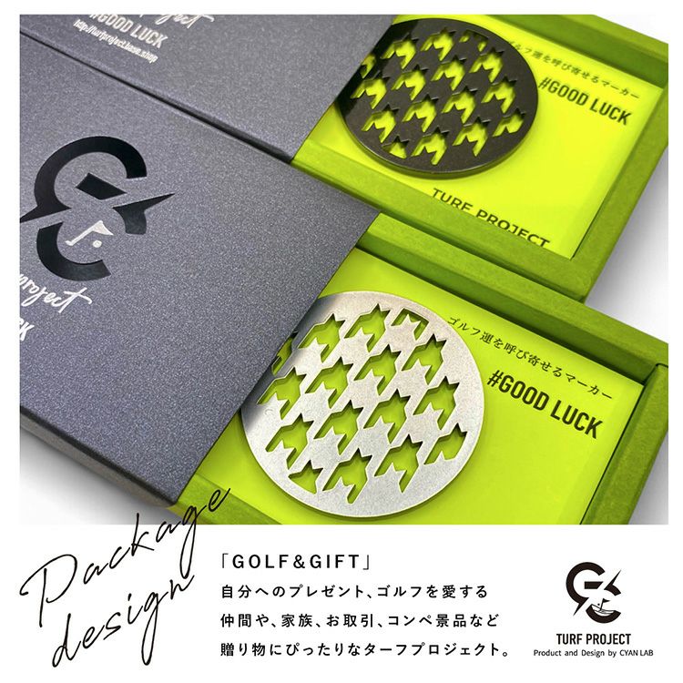 TURF PROJECT ターフプロジェクト GOOD LUCK メタルマーカー 千鳥6