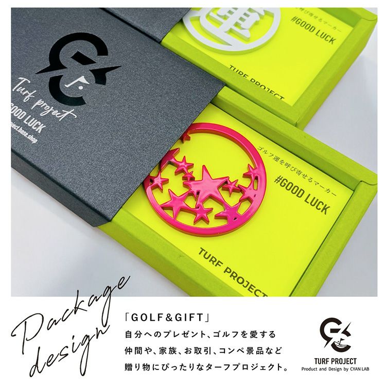 TURF PROJECT ターフプロジェクト GOOD LUCK メタルマーカー 星4