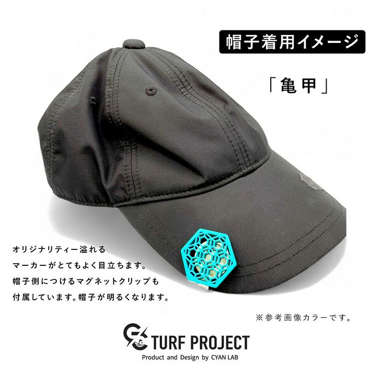 TURF PROJECT ターフプロジェクト GOOD LUCK メタルマーカー 亀甲5