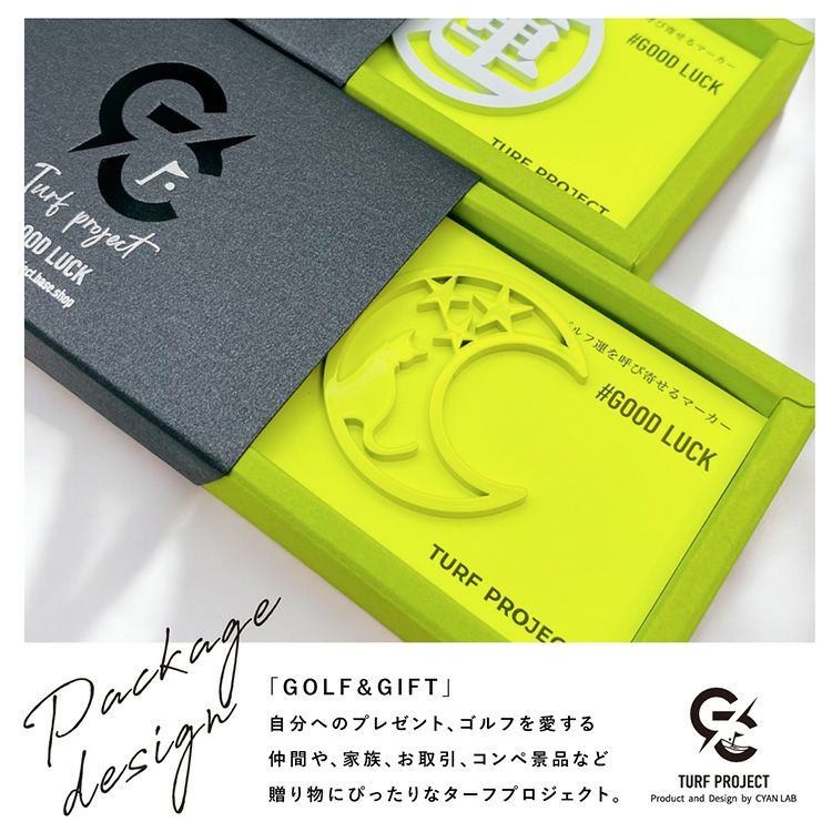 TURF PROJECT ターフプロジェクト GOOD LUCK メタルマーカー 月と猫4