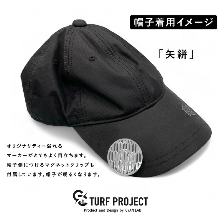 TURF PROJECT ターフプロジェクト GOOD LUCK メタルマーカー 矢絣3