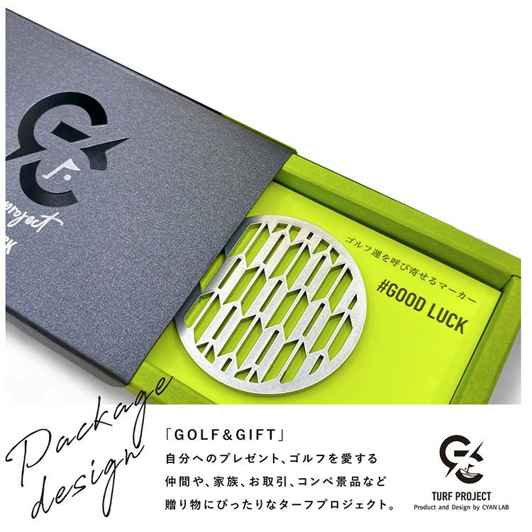 TURF PROJECT ターフプロジェクト GOOD LUCK メタルマーカー 矢絣4
